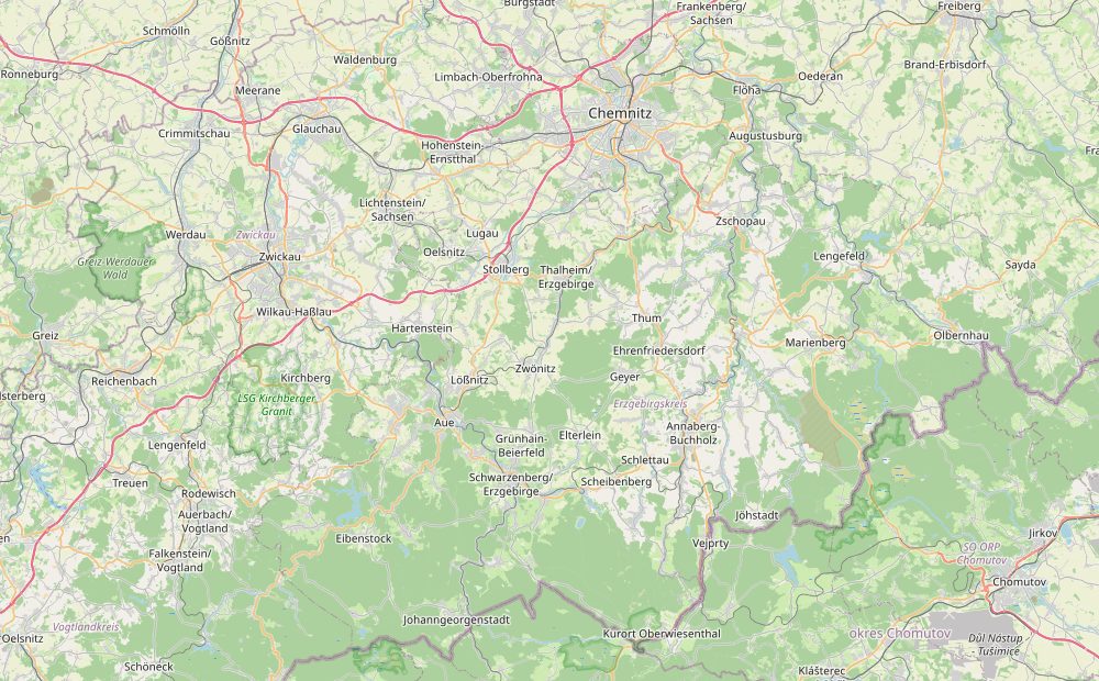 Karte: Zwönitz und Umgebung